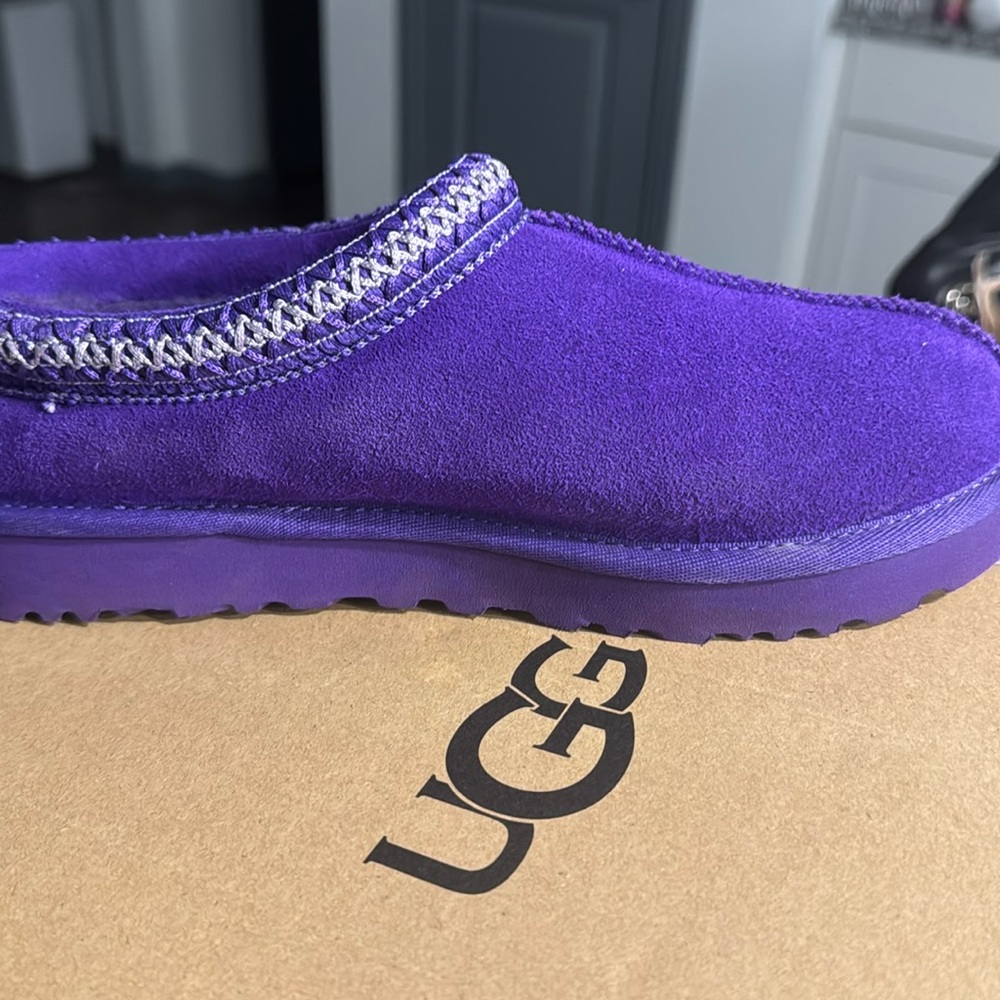 UGG Purple Suede Clog Slippers